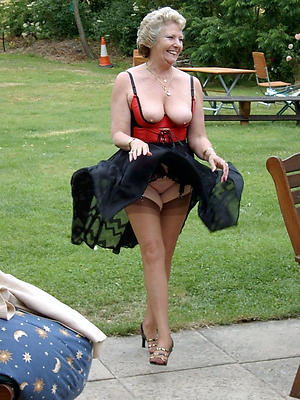 grannies in stockings posing nude