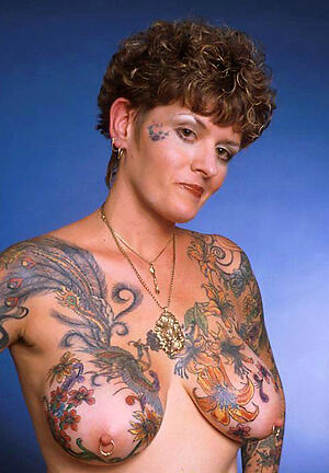 hot tattoos on older women stripping