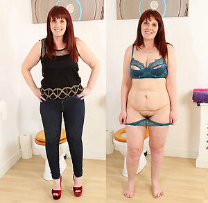 granny dressed then lay bare public nude