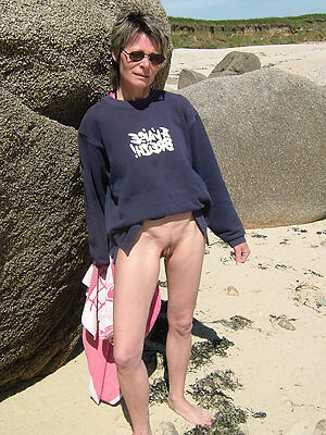 older women convenient beach show off