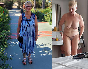 dressed undressed superannuated wife show off
