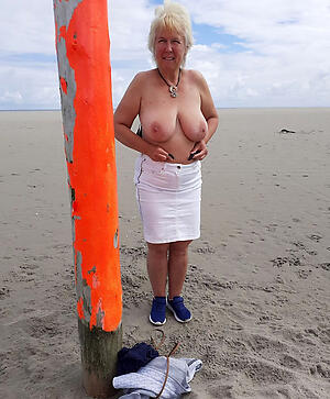 sexy grannies at make an issue of beach show off